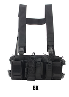 Gilet tactique à la mode pour homme, sac imperméable antivol, harnais pour le tir, la chasse, les jeux CS, gilet de poitrine souple avec fermeture éclair Molle