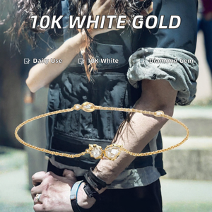 ทองคำขาว 10K ประดับเพชรธรรมชาติทรงโรสคัท รับรองโดย IGI ขนาด 16.5 ซม. เครื่องประดับสำหรับทุกเพศ เหมาะสำหรับเป็นของขวัญ - Product Image 2