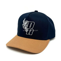 Gorra de Béisbol Personalizada DR Bull Head de 5 Paneles, Bordado de Dos Tonos, Ajustable, Estilo Deportivo Urbano, con Cierre a Presión, para Hombre y Mujer