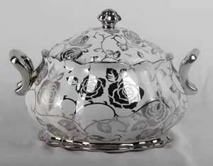 Vajilla Personalizada de Cerámica, Soperas y Tazones de Lujo, Juego de Sopera de Porcelana - Product Image 3
