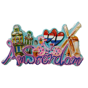 Imanes de nevera de resina 3D <span class=keywords><strong>Amsterdam</strong></span> Coratia Madeira personalizados recuerdos de <span class=keywords><strong>turismo</strong></span> nevera magnética personalizada - Product Image 1