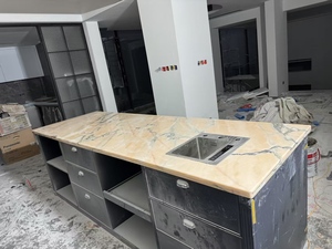 Lastre di marmo rosa affumicato pietra naturale venata di lusso per Villa Hotel progetto controsoffitto, pavimento, rivestimento di parete isola - Product Image 5