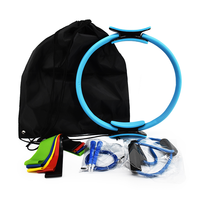 Kit de accesorios de Pilates, Mini Bola de ejercicio y bandas de resistencia, Círculo Mágico, paquete para entrenamiento central y fisioterapia
