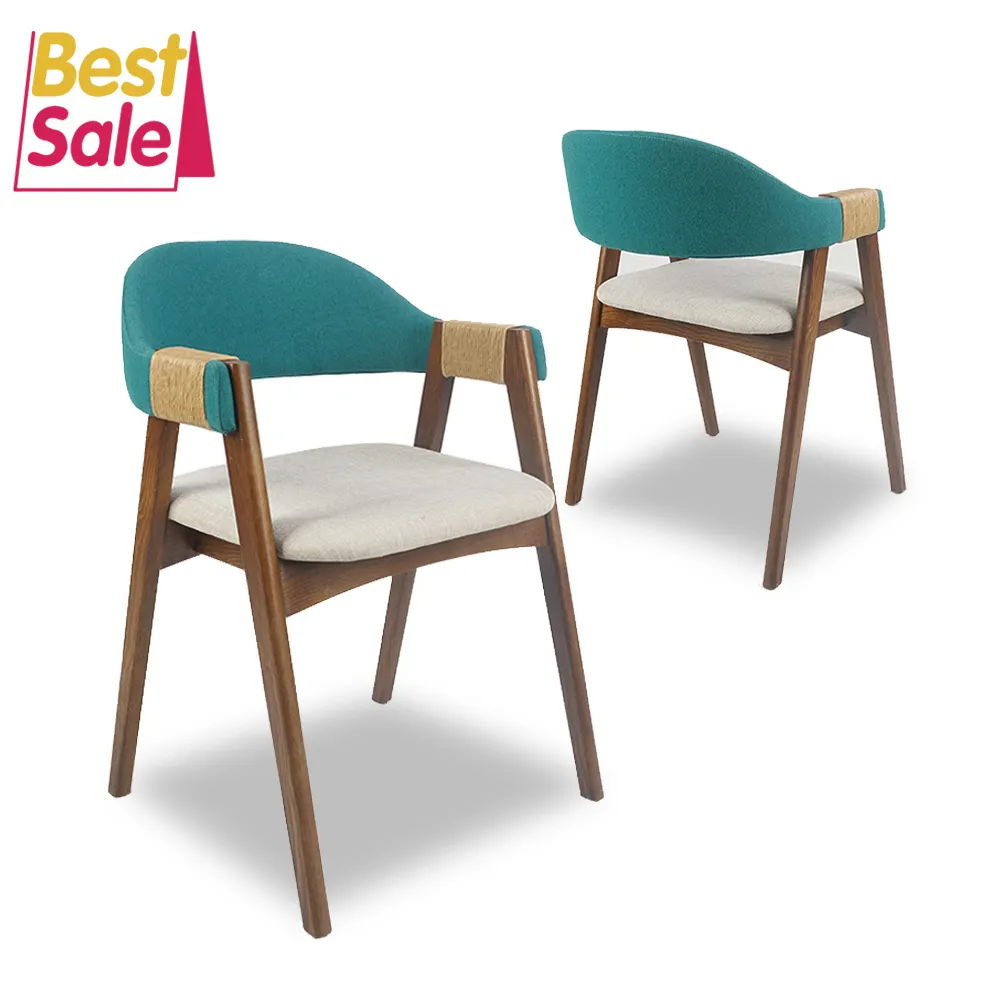 commercial modern fabric wooden high end upholstery seat and back wood cafe coffee shop chair for restaurant chair