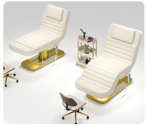 Golden White Electrical Control Silky Adjustable Beauty Massage Bed - Product Image 5