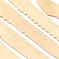 Vente en gros de couverts en bois jetables sur mesure pour mariage, emballés individuellement, naturels, écologiques, biodégradables, sans danger pour les aliments