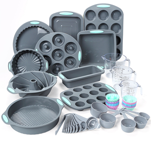 Conjunto Quadrado de 54 Peças de Forma de Silicone Antiaderente para Bolo, Pastelaria, Pão, Assadeira para Micro-ondas e Utensílios de Cozinha - Product Image 1