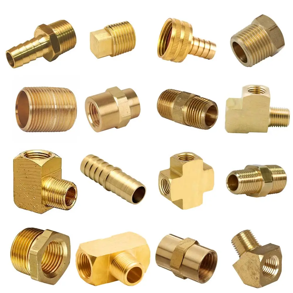 1/8 1/4 3/4 inch NPT chủ đề Brass Ống phù hợp