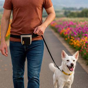 Free sample Teddy Fleece Sherpa <b>Dog</b> Treat Pouch Outdoor Crossbody Waist Custom Logo Warm Luxury Looking <b>Dog</b> Walking Belt <b>Bag</b> - Product Image 5