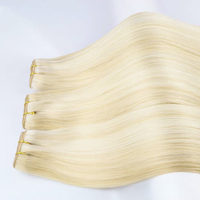 Extensions de cheveux humains en trame, cheveux chinois à cuticules alignées, Remy vierges, double trame