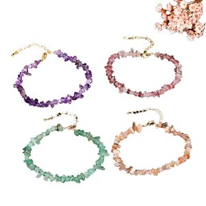 Customizable Wholesale Hand Made <b>Gold</b> Plated <b>Beaded</b> <b>Bracelets</b> with Natural Stone Unisex Classic Jewelry - Product Image 2