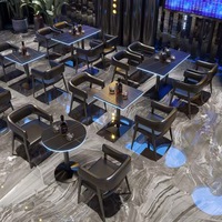 Led Night Club Table à manger et chaise de sport Narguilé Bar Club Meuble Ensemble Discothèque Lounge Booth Sièges Canapé pour Restaurants