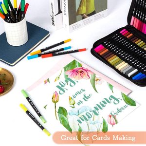 Touchfive — <span class=keywords><strong>marqueur</strong></span> de dessin à base d'<span class=keywords><strong>alcool</strong></span>, Fiber de haute qualité, 60 couleurs, boîte personnalisée, stylo avec Logo en vrac - Product Image 6