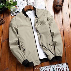 Giacche Bomber <span class=keywords><strong>Senza</strong></span> Colletto da <span class=keywords><strong>Uomo</strong></span> Nuove Collezione Primavera, Slim Fit con Cerniera, Casual, Taglie Forti, Tinta Unita - Ingrosso Fabbrica - Product Image 5