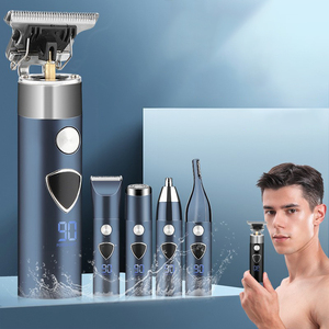 Kit de toilettage de <span class=keywords><strong>barbe</strong></span> pour hommes, 5 en 1, rechargeable, rasoir électrique portable, tondeuse à cheveux - Product Image 1