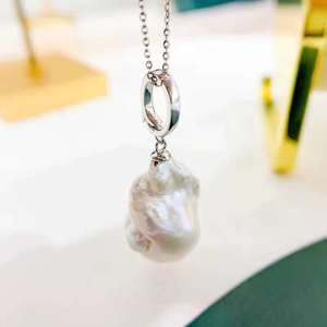 Base y Broche Vacíos para Colgante de Plata S925 con Cuentas Redondas de 9-15 mm para Fabricación de Joyas - Accesorios 30679 - Product Image 1