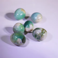 Vente en gros de pierres précieuses naturelles en agate de fleur de cerisier, agate verte, cristaux de fleurs pour collection de cristaux, cadeau