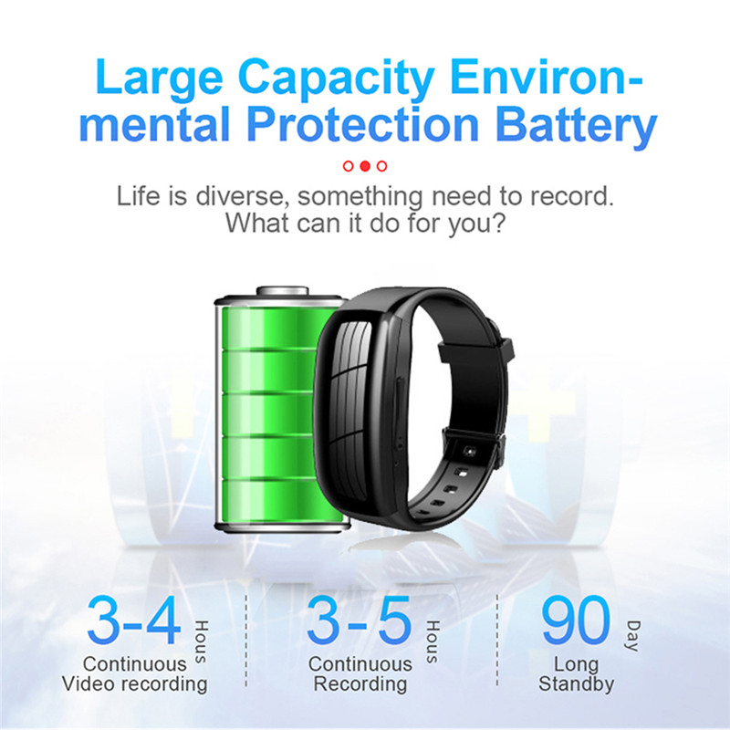 2020 NEW Smart Bracelet Wristband HD 1080P Camera lens Watch Sport Camera Smart Watch Voice Recorder