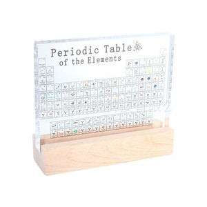 Modelo de tabla periódica con base de madera ligera para educación química y decoración de escritorio - Product Image 4