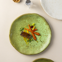Assiettes en grès réactif YAYU, cuites à haute température, pour la restauration, l'hôtellerie et la fabrication sur mesure
