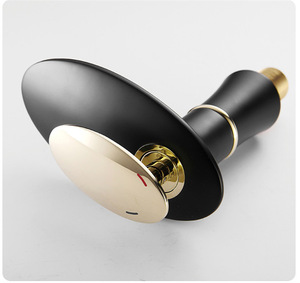 Grifo <span class=keywords><strong>de</strong></span> <span class=keywords><strong>lavabo</strong></span> <span class=keywords><strong>de</strong></span> <span class=keywords><strong>cascada</strong></span> <span class=keywords><strong>de</strong></span> un solo orificio <span class=keywords><strong>de</strong></span> lujo ligero en negro, blanco y dorado, <span class=keywords><strong>de</strong></span> cobre, para agua fría y caliente, para el hogar - Product Image 3