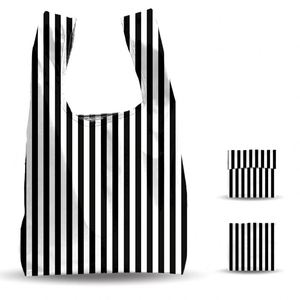 Standard Reusable <b>Folding</b> Long Promotion Eco-Friendly Ripstop Polyester Heat Transfer Printed Cartoon Letter Medium Shopping <b>Bag</b> - Product Image 2
