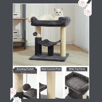 Chine usine livraison gratuite gris foncé sisal en peluche chat escalade cadre griffoir arbre bois grattoir chat arbre tour maison