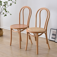 Chaise Thonet classique moderne en bois massif, mobilier de restaurant durable, ensemble de 10 pièces pour salle à manger, style café, pour hôtels, usine