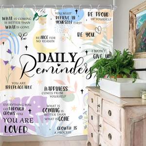 4 PCS Kids Colorful <strong>Quotes</strong> <strong>Bathroom</strong> Accessory Inspirational Motivational Cartoon Rainbow Sun <strong>Funny</strong> Fabric Decor in Stock - Product Image 5