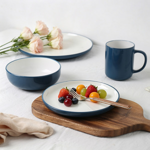 <span class=keywords><strong>Service</strong></span> de <span class=keywords><strong>vaisselle</strong></span> en céramique classique, assiettes, bols et tasses en grès pour la famille, restaurant, fête, banquet, <span class=keywords><strong>service</strong></span> pour 4 personnes, vert <span class=keywords><strong>bleu</strong></span> - Product Image 4