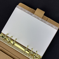 Diviseurs mensuels classiques en plastique mat A6 avec estampage argenté, pages d'index pour planificateur de tableau de bord à onglets pour l'organisation de la planification