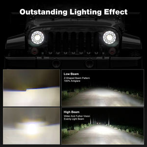 Phare étoile populaire 7 pouces Led phare rond jour fabricant avec démon ange yeux Rgb App contrôle phare <span class=keywords><strong>pour</strong></span> Jeep Jk - Product Image 5