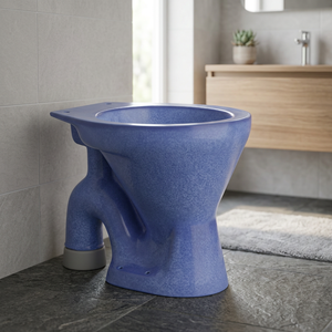 WC de style européen moderne en céramique Vitrosa noire, à poser au sol, avec siphon en S, sans bride, design élégant - Product Image 5