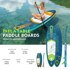 10'6"X32" Green Inflatable ISUP <strong>Standup</strong> <strong>Paddleboard</strong> with Adjustable Paddle - Product Image 3