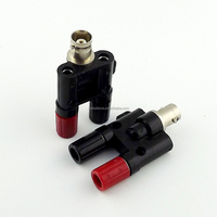 GLOBALTONE GT1-1582B BNC Femelle vers Double Prise Banane 4mm Bornier Plastique & Métal Rouge & Noir