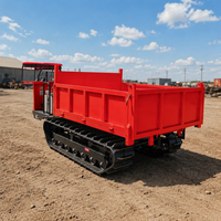 Dumper sur chenilles diesel de haute qualité avec grue, mini-dumper sur chenilles pour le transport de pierres dans les carrières montagneuses d'Indonésie