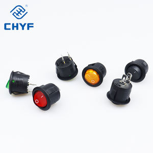 Tombol Hitam/Merah/Putih SPST Sakelar <span class=keywords><strong>Rocker</strong></span> Bulat AC 10A/125V <span class=keywords><strong>6A</strong></span>/<span class=keywords><strong>250V</strong></span> - Product Image 5