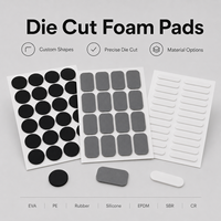Pads adhésifs en caoutchouc EVA et silicone découpés sur mesure, OEM/ODM d'usine, avec MOQ flexible