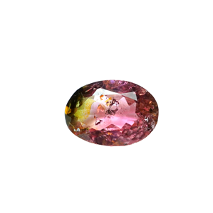 Turmalina Sandía Natural Bio Color, Gema Facetada de Corte Ovalado, 0.5Ct, Certificada por Terceros para la Fabricación de Joyas - Product Image 1