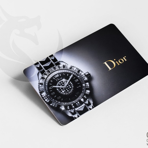 บัตรรับประกันนาฬิกาสีดำ PVC พิมพ์ออฟเซ็ต OEM ขายดีที่สุด มาตรฐาน ISO CR80 ผิวมันเงา สำหรับนาฬิกาหรู - Product Image 1