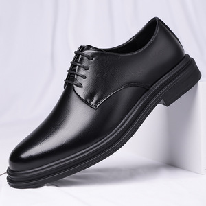 Chaussures en cuir à bout pointu pour hommes – Qualité supérieure, pour affaires, mariages, formelles et décontractées – Semelle en caoutchouc, à enfiler et à lacets – Vente en gros - Product Image 1
