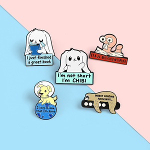 Jolis animaux Badges crabe broches revers pins cerf bijoux broches broche pour amis pour hommes pour sac - Product Image 1