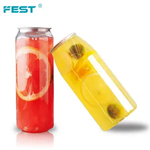 Veweet — bouteille ronde transparente 500ml pour aliments et boissons, contenant en plastique, Transparent, idéal pour l'eau, vente en gros