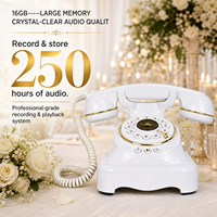 Téléphone rétro personnalisé avec fonction de message vocal et d'enregistrement, téléphone antique pour livre d'or audio