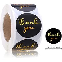 Autocollants de remerciement imperméables imprimés de logo personnalisé étiquette adhésive en rouleau de vinyle autocollants de remerciement pour les petites entreprises