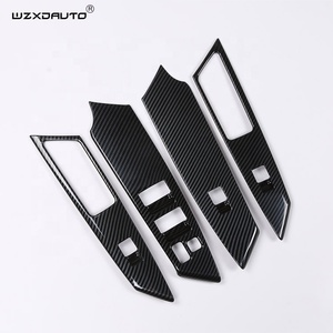 ฝาครอบสวิตช์ยกกระจกประตูรถยนต์ลายคาร์บอน ABS สำหรับ Pajero Sport ปี 2021 รุ่น WZXD Interior - Product Image 4