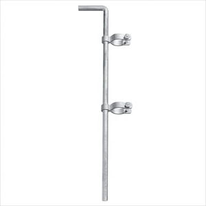 1-5/8 "32" tige de chute de porte en acier galvanisé pour clôture à maillons de chaîne avec 2 pièces 1-5/8 "charnière de cadre de porte femelle - Product Image 2