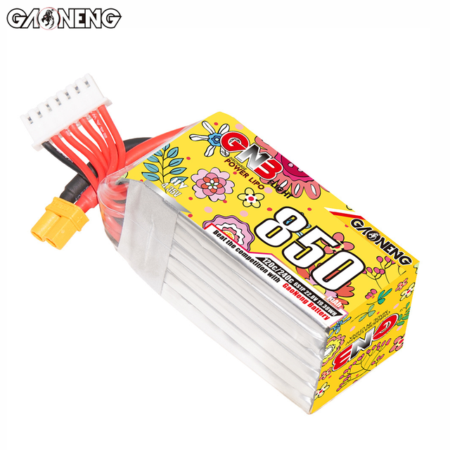 GNB 2S 3S 4S 5S 6S 8S 850mAh 120C FPV Drone Lipo High Voltage Battery with XT30 XT60 Plug for FPV Drone Kit Bateria GNB