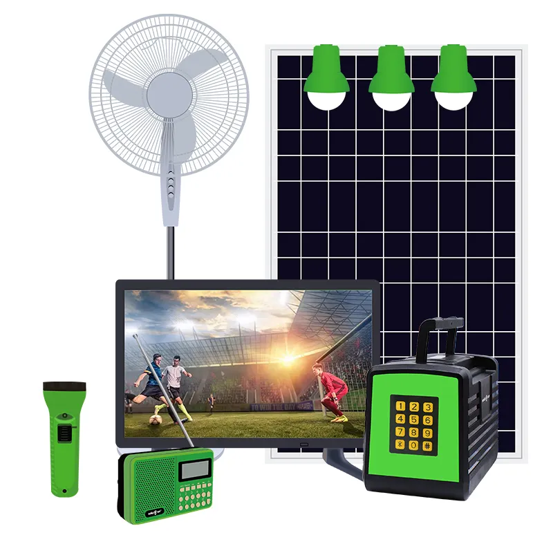 Global Home Light 30w 40w 50w Generator 12 Volt Lighting Waterproof Residential Solar Panel System