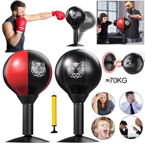 Sac de frappe de bureau avec ventouse puissante et boule de vitesse pour enfants et adultes, équipement de sport thaïlandais, jouets de boxe anti-stress - Product Image 1